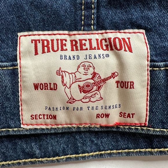 True Religion Mens Classic Denim Trucker Jacket Size‎ Large Chief Keef Sematary - Picture 14 of 16